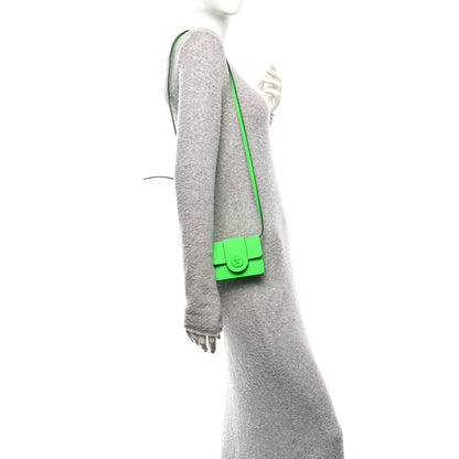 Calfskin Rubber Medusa Shoulder Bag Lime