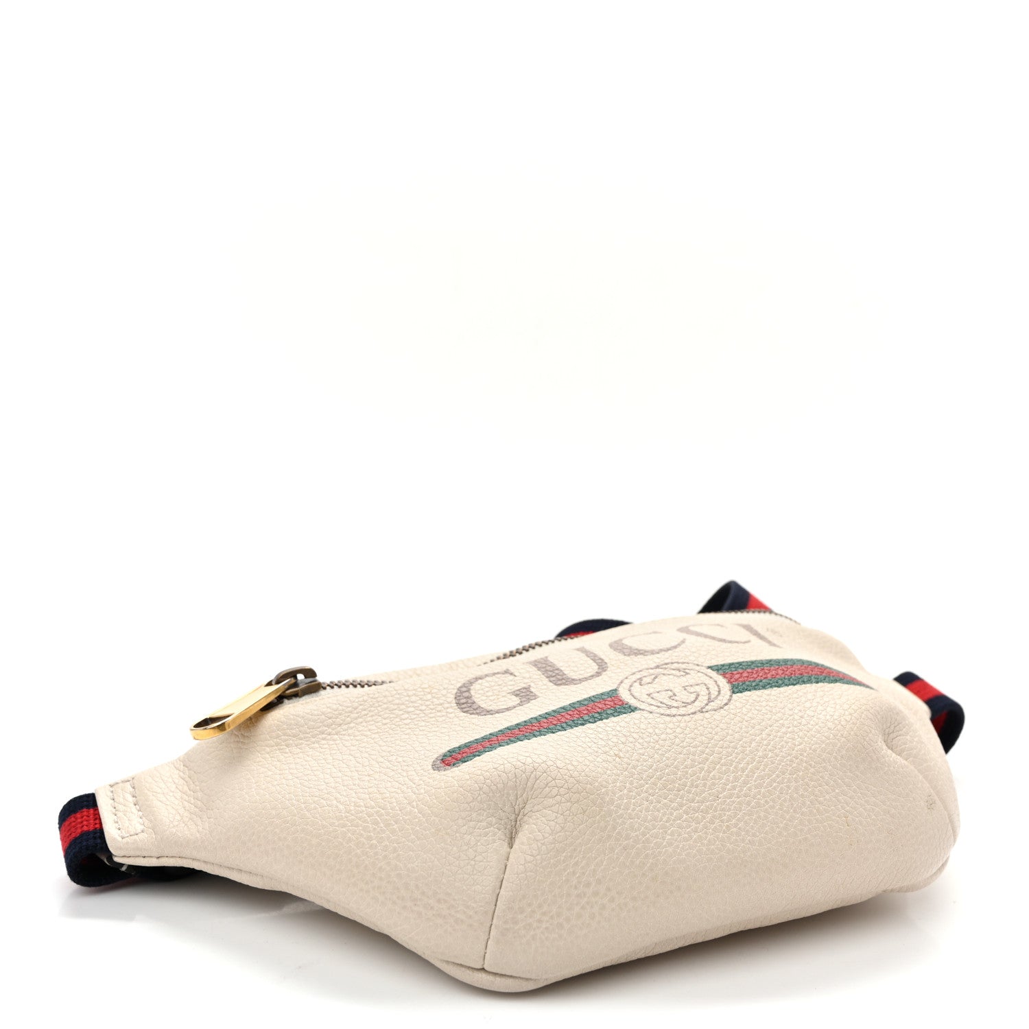 Grained Calfskin Small Logo Belt Bag White