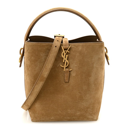 Suede Le 37 Small Bucket Bag Golden Leaf
