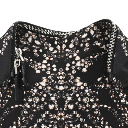 Silk Dandelion Print De Manta Clutch Black