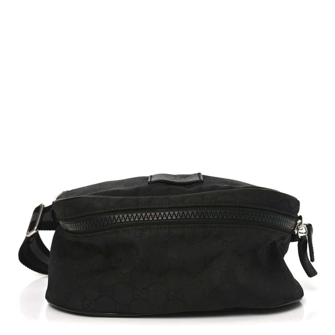 Nylon Monogram Fanny Pack Belt Bag Black