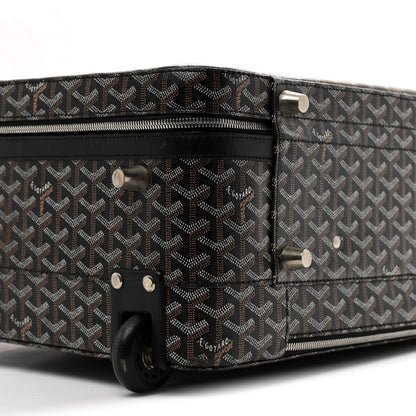 Goyardine Rolling Suitcase Trolley PM Black