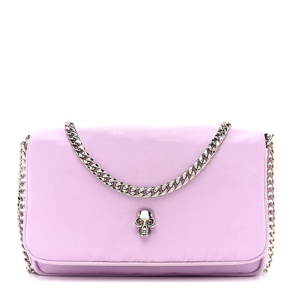 Nylon Skull Camera Crossbody Bag Lilac