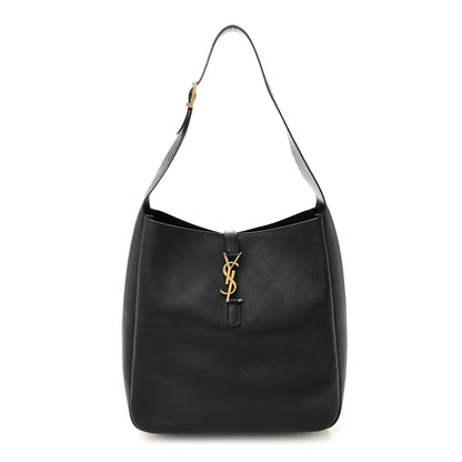 Supple Calfskin Large Le 5 A 7 Soft Hobo Black