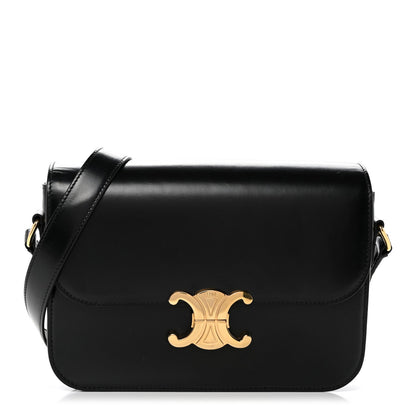 Shiny Calfskin Medium Triomphe Black