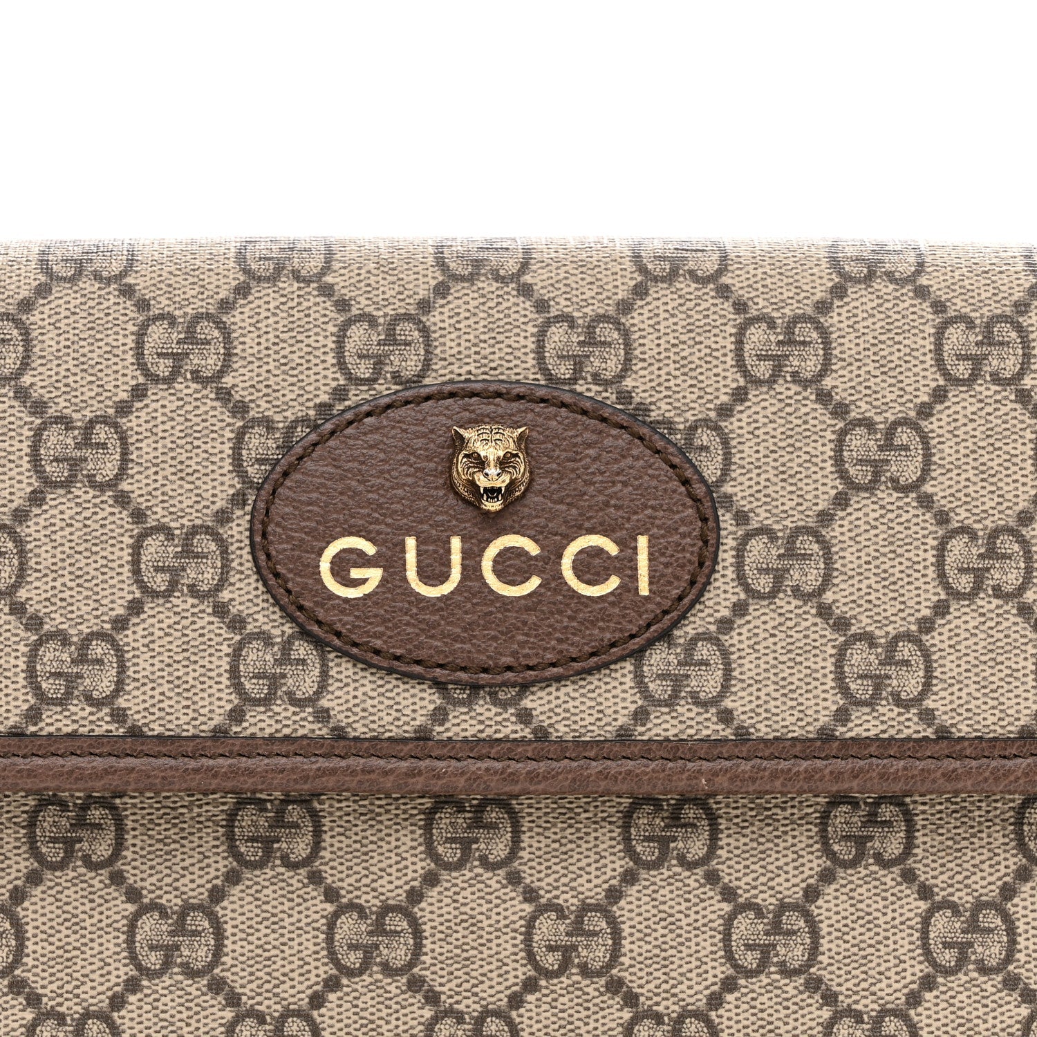 GG Supreme Monogram Neo Vintage Web Belt Bag Brown