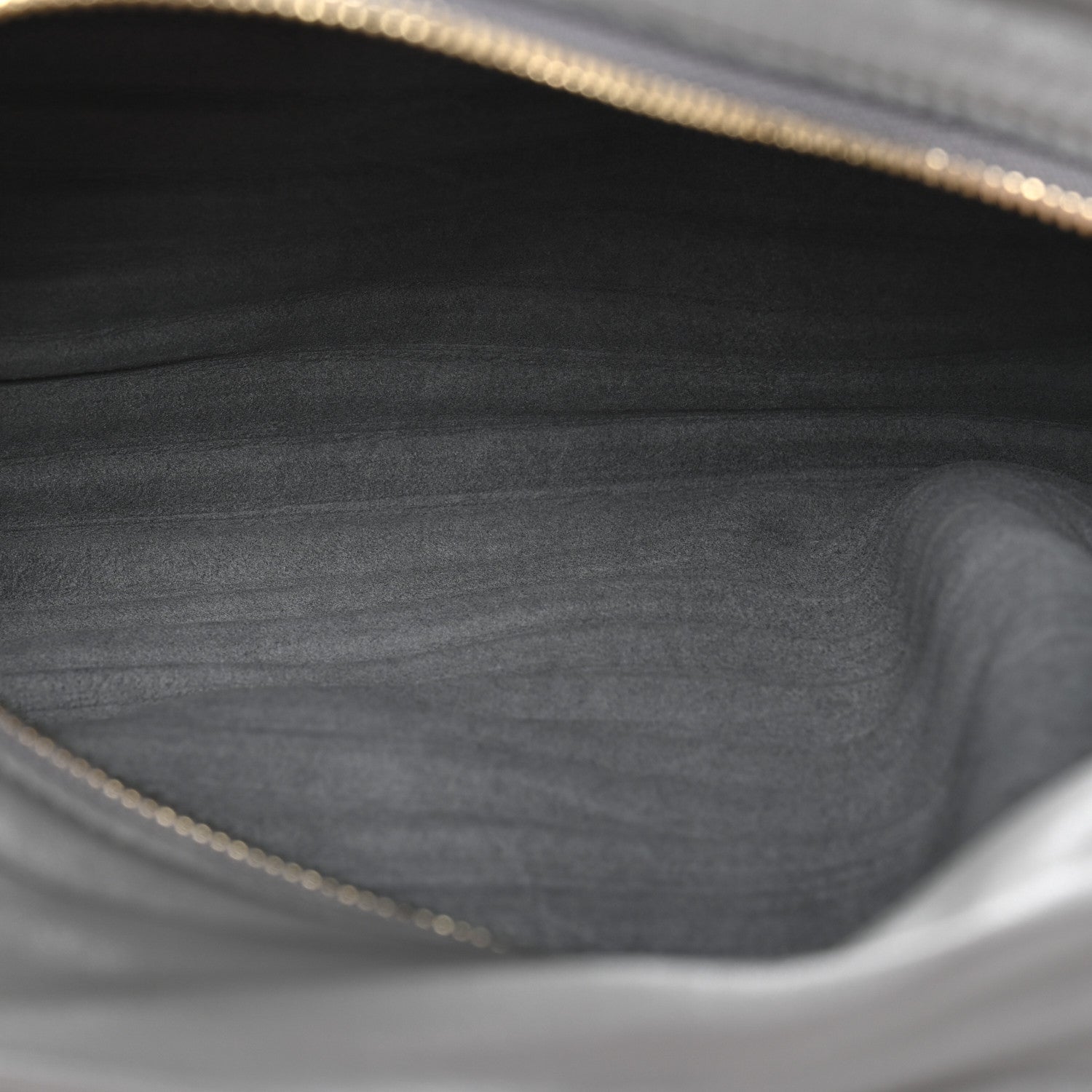 Lambskin Pleated Bracelet Pouch shoulder Bag Asphalt Grey Asphalt Grey