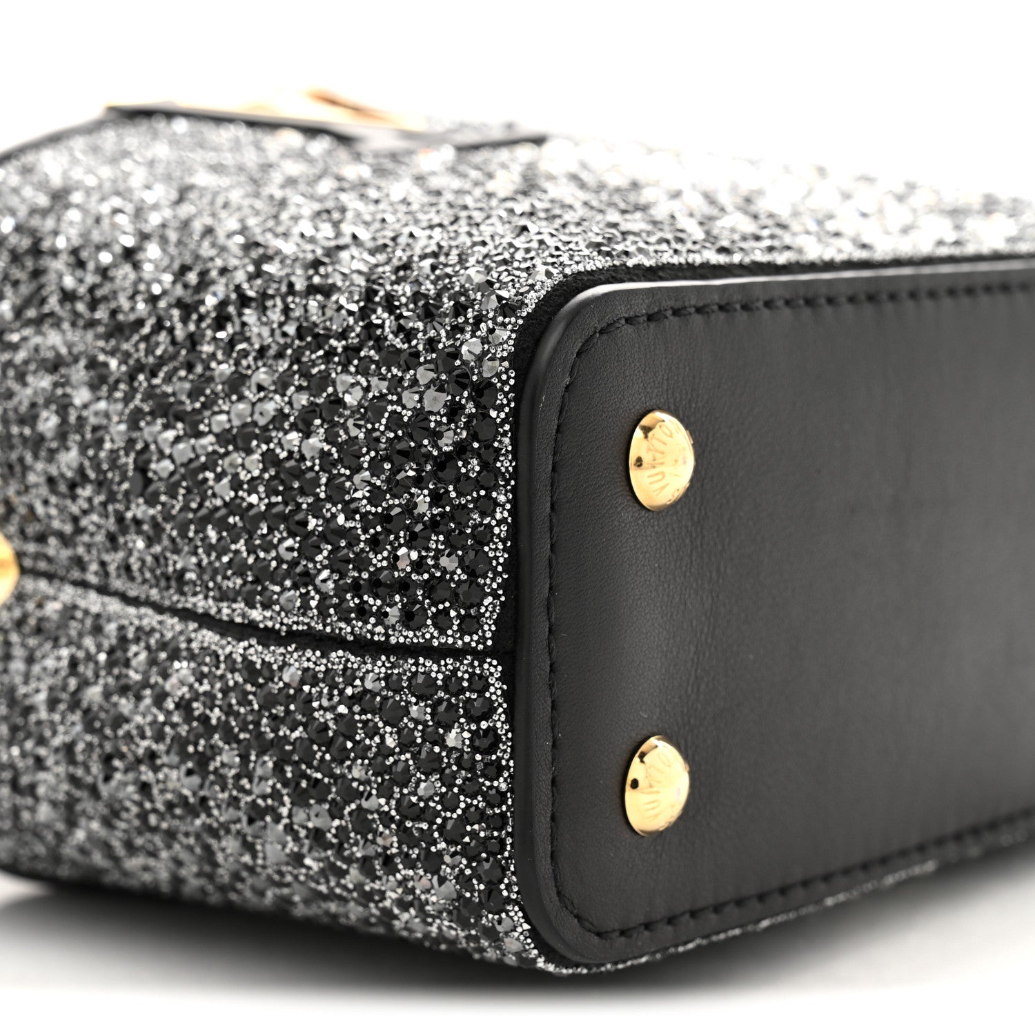 Crystal Cowhide Nano Capucines Silver Black