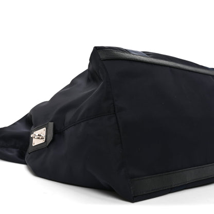 Re-Nylon Saffiano Duffle Bag Navy