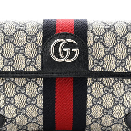 GG Supreme Monogram Web Small Ophidia Belt Bag  90 36 Beige Navy