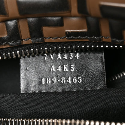 Vitello Century Bi-Color FF 1974 Embossed Belt Bag Maya Black