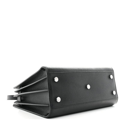 Grained Calfskin Baby Sac De Jour Black