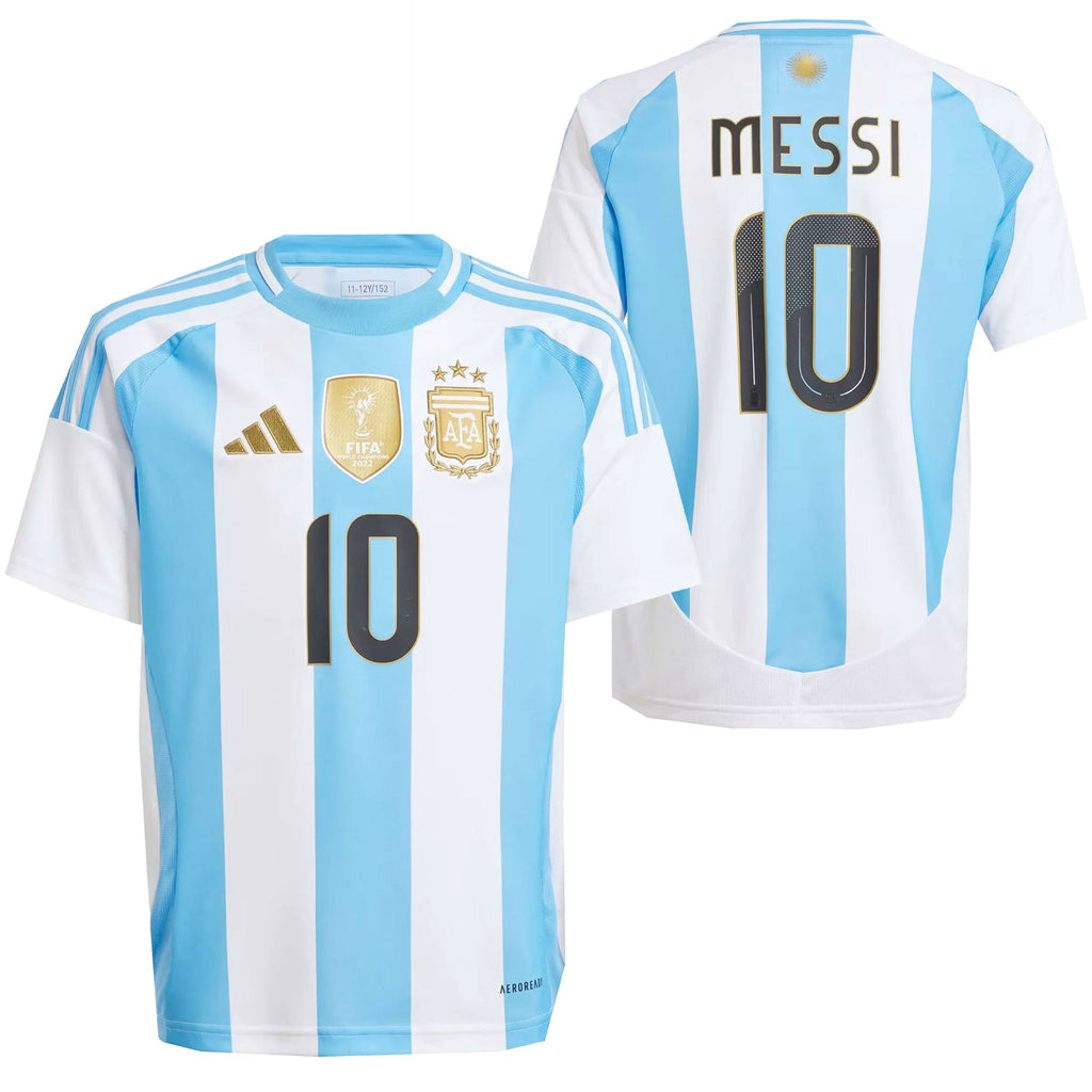 adidas Argentina Kids Home Stadium 2024/25 Jersey w/ Messi #10