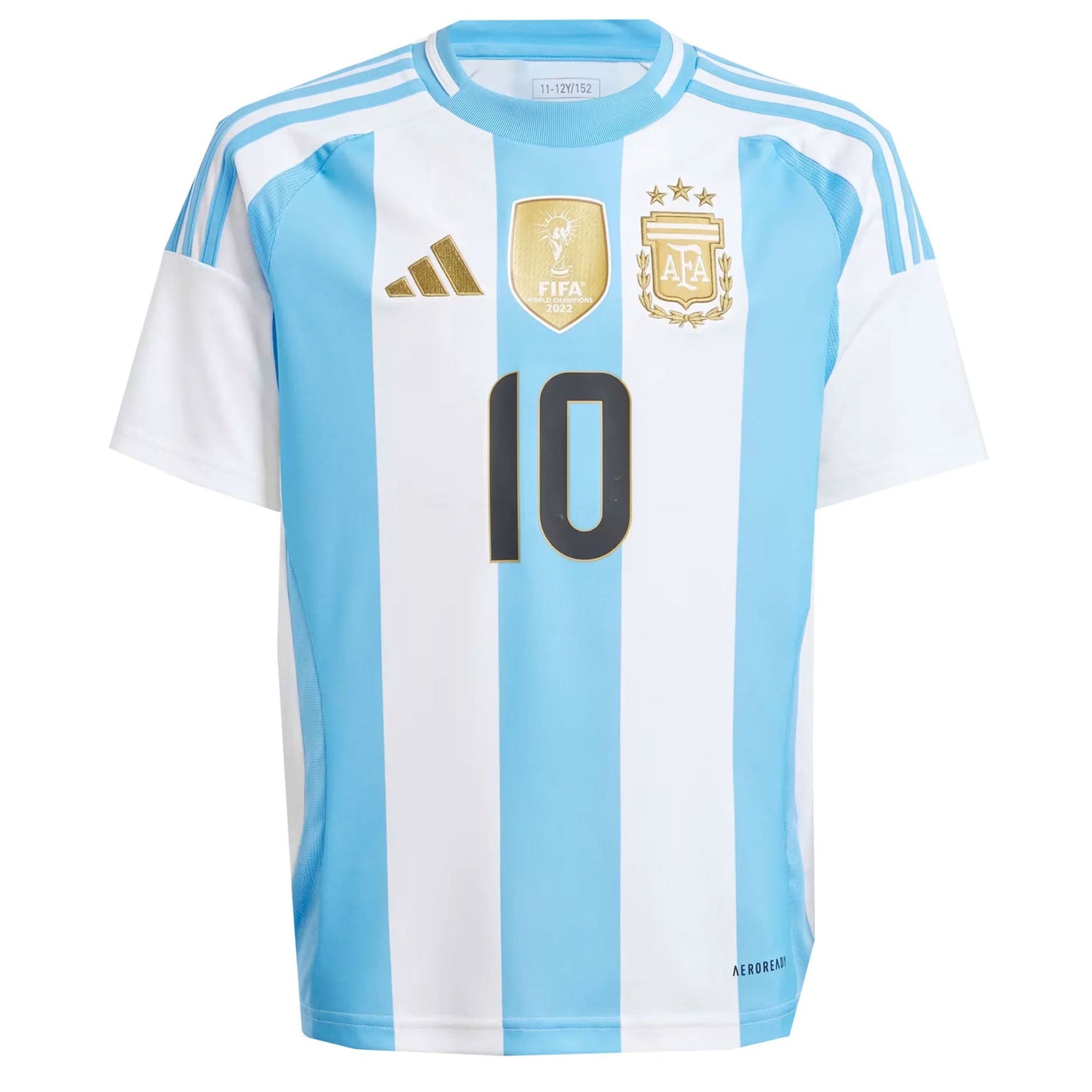 adidas Argentina Kids Home Stadium 2024/25 Jersey w/ Messi 