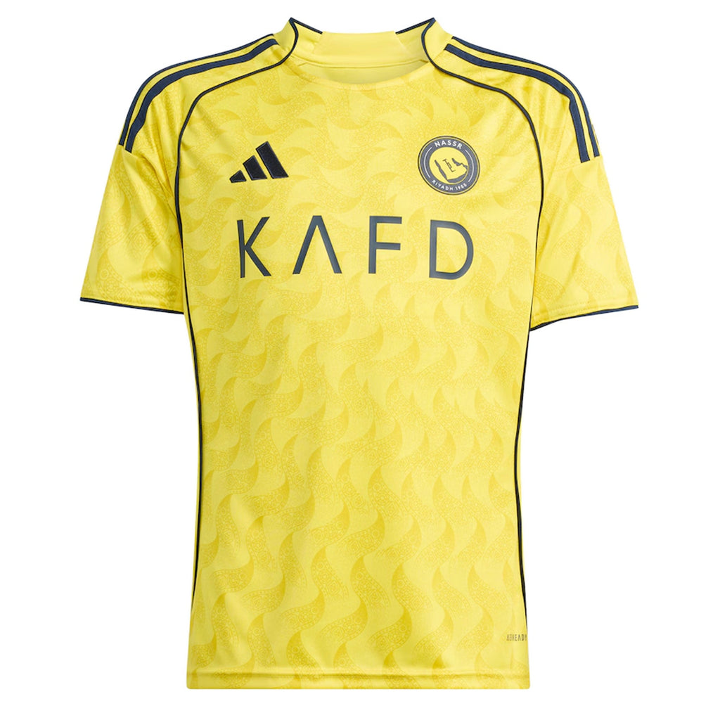 adidas Al Nassr Kids Home Stadium 2025/26 Jersey w/ Ronaldo #7