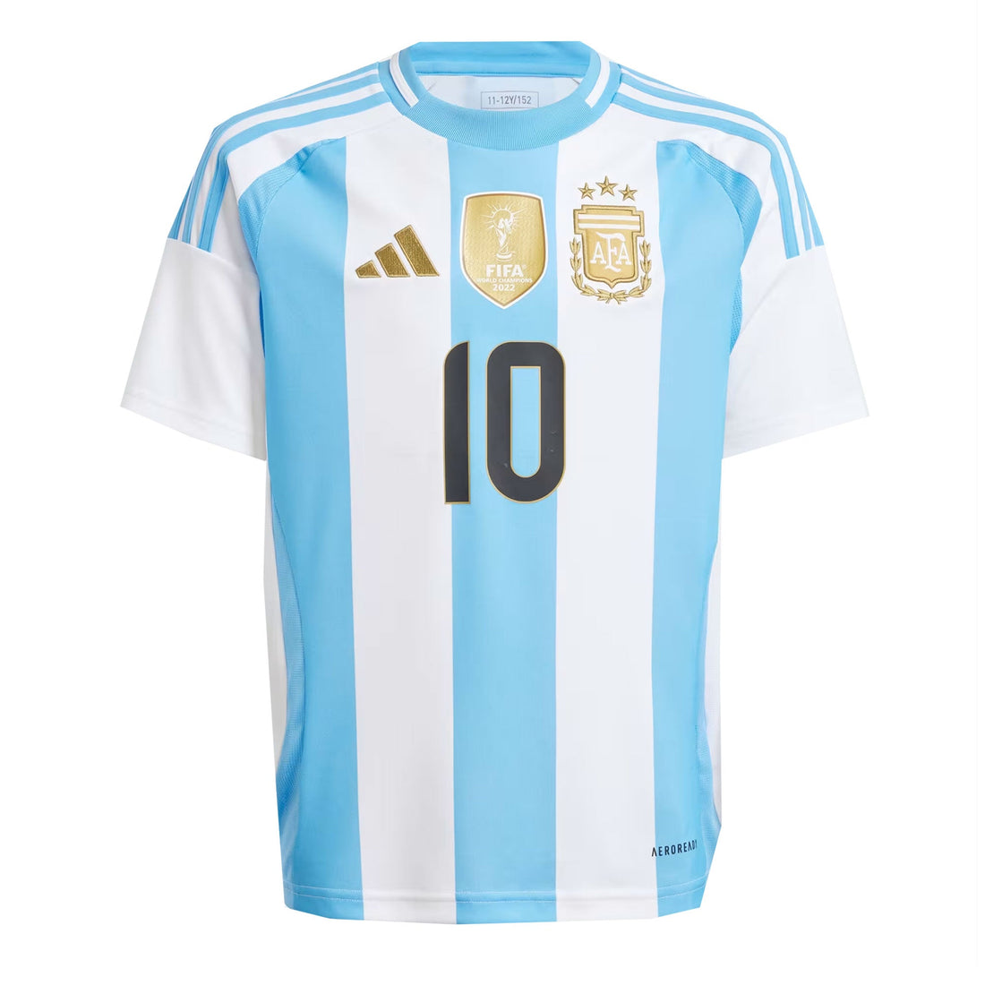 adidas Argentina Kids Home Stadium 2024/25 Jersey w/ Messi 