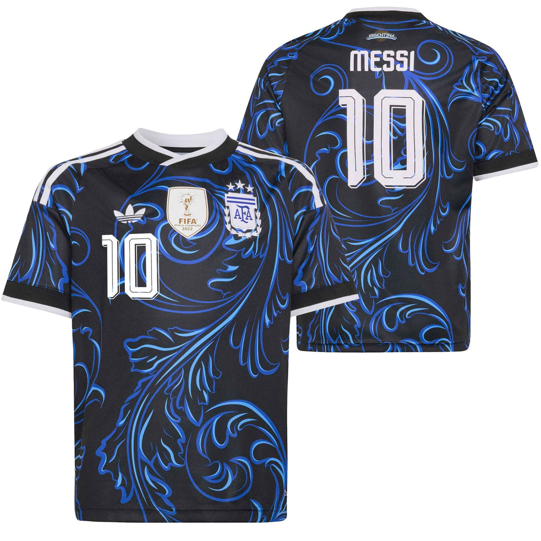 adidas Argentina Kids Away Stadium 2026 Jersey w/ Messi 