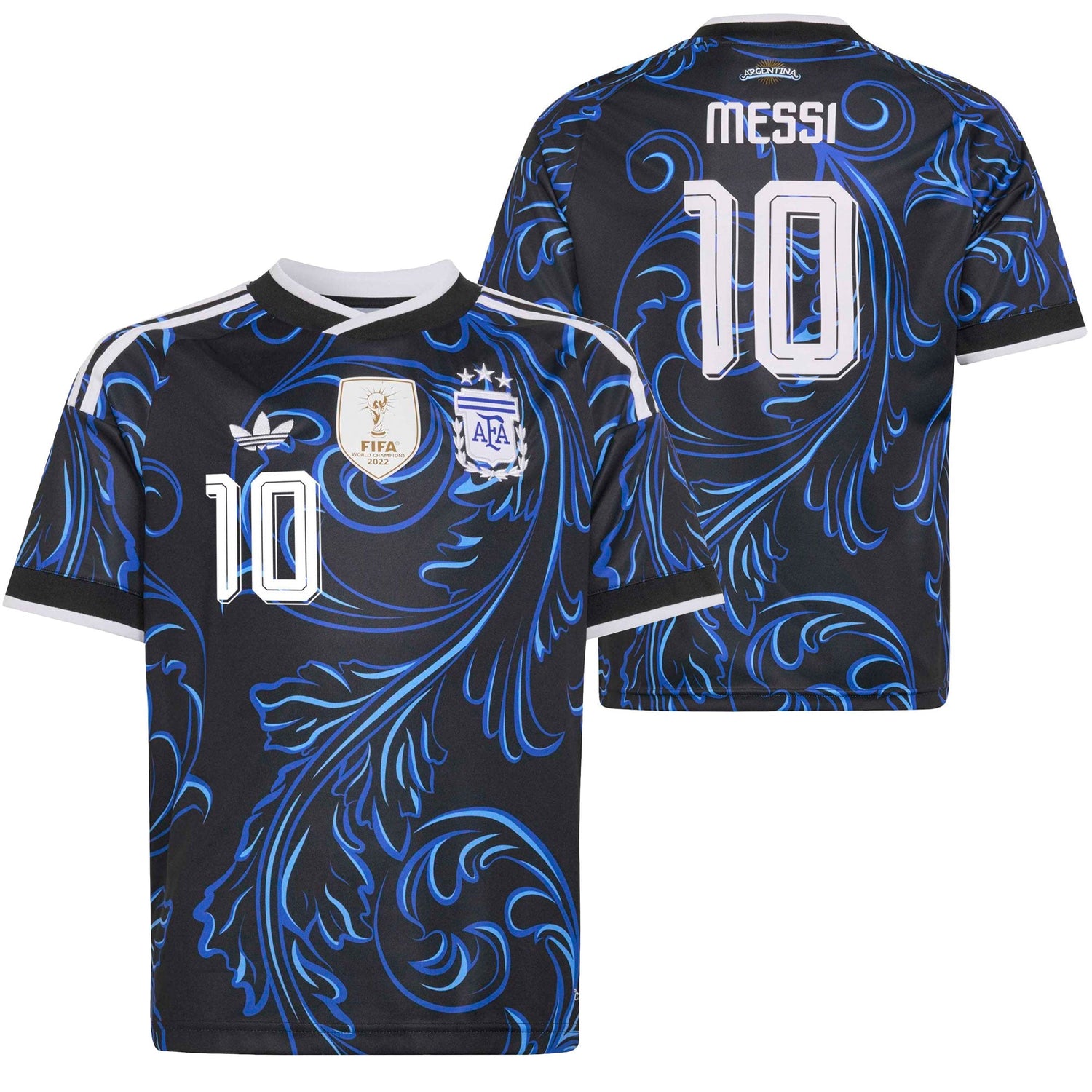 adidas Argentina Kids Away Stadium 2026 Jersey w/ Messi 