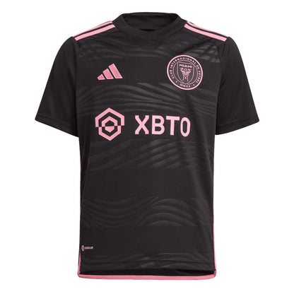 adidas Inter Miami Kids Away Stadium 2023/24 Jersey w/ Messi 