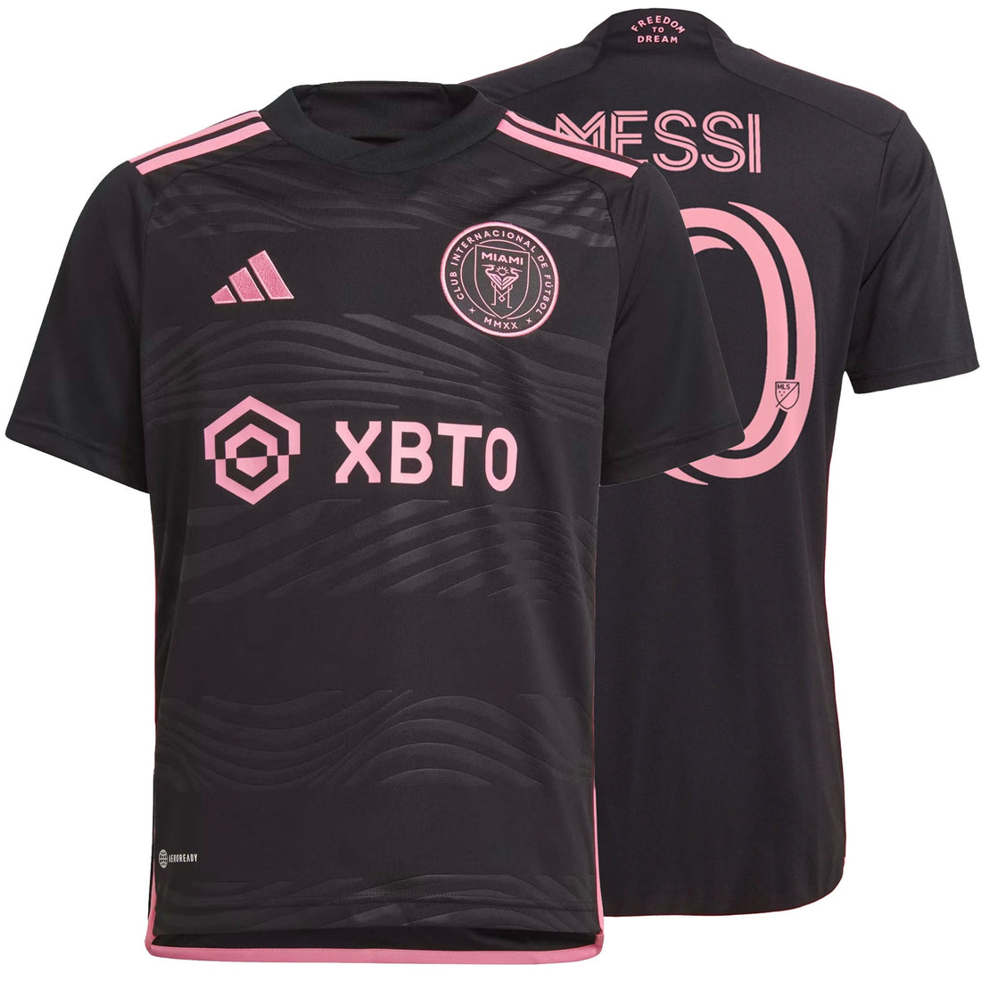 adidas Inter Miami Kids Away Stadium 2023/24 Jersey w/ Messi 