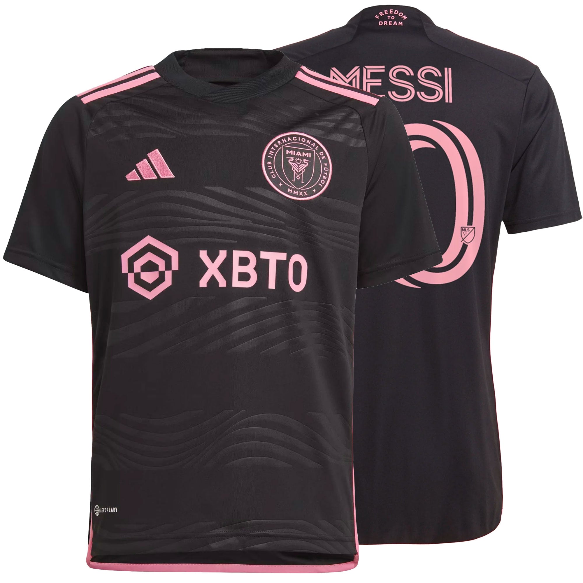 adidas Inter Miami Kids Away Stadium 2023/24 Jersey w/ Messi #10