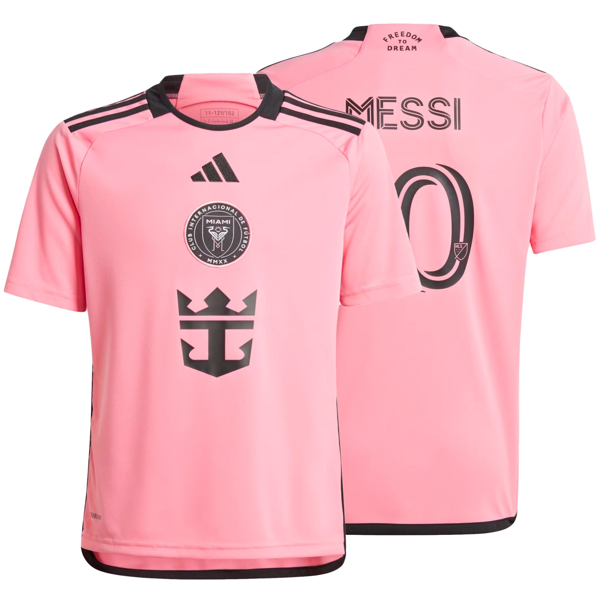 adidas Inter Miami Kids Home Stadium 2024/25 Jersey w/ Messi #10