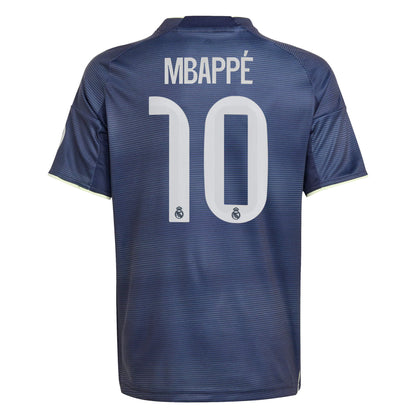 adidas Real Madrid Kids Away Stadium 2025/26 Jersey w/ Mbappe 