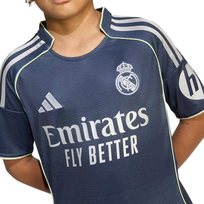 adidas Real Madrid Kids Away Stadium 2025/26 Jersey w/ Mbappe 