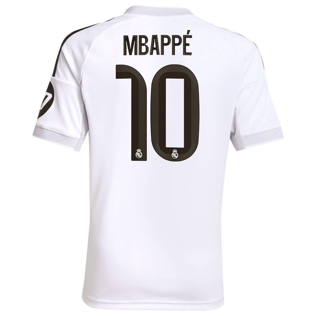 adidas Real Madrid Kids Home Stadium 2025/26 Jersey w/ Mbappe #10