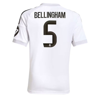 adidas Real Madrid Kids Home Stadium 2025/26 Jersey w/ Bellingham 