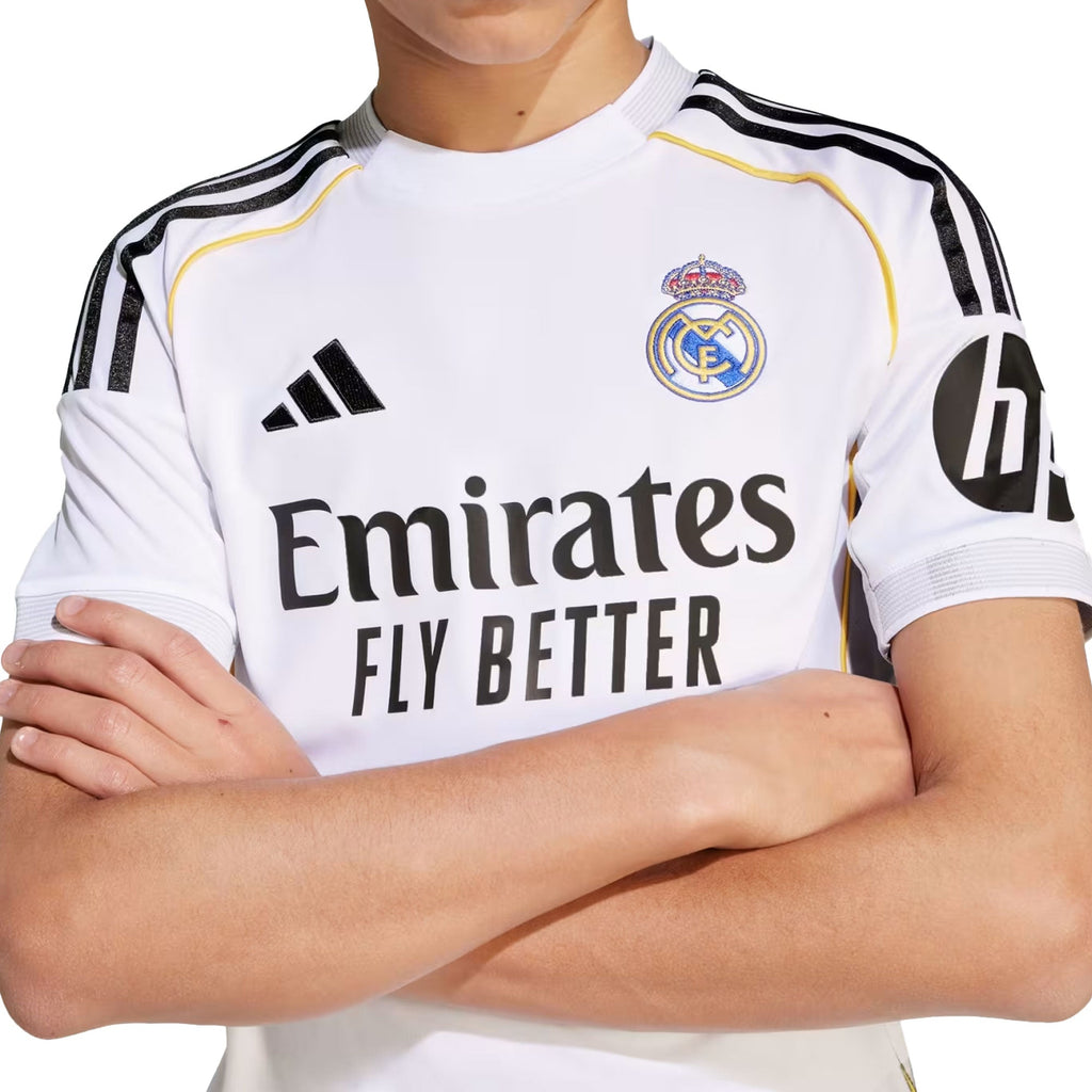 adidas Real Madrid Kids Home Stadium 2025/26 Jersey w/ Mbappe #10