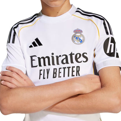 adidas Real Madrid Kids Home Stadium 2025/26 Jersey w/ Mbappe 