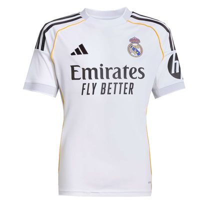 adidas Real Madrid Kids Home Stadium 2025/26 Jersey w/ Mbappe 