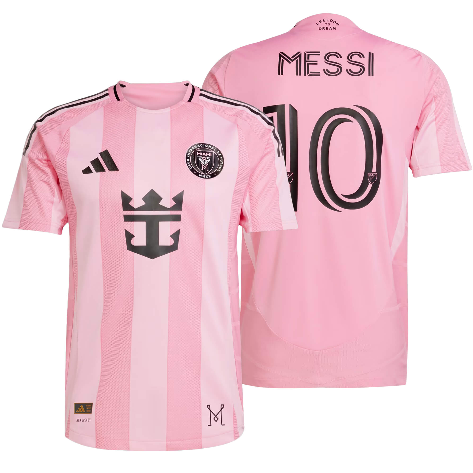 adidas Inter Miami Men's Home Authentic 2025/26 Jersey w/ Messi #10