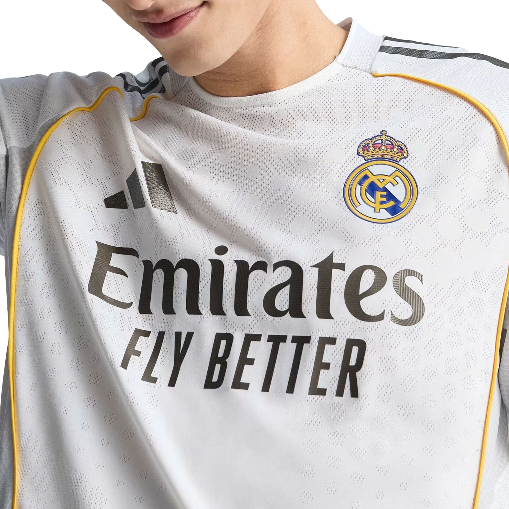 adidas Real Madrid Men's Home Authentic 2025/26 Jersey w/ Mbappe #10