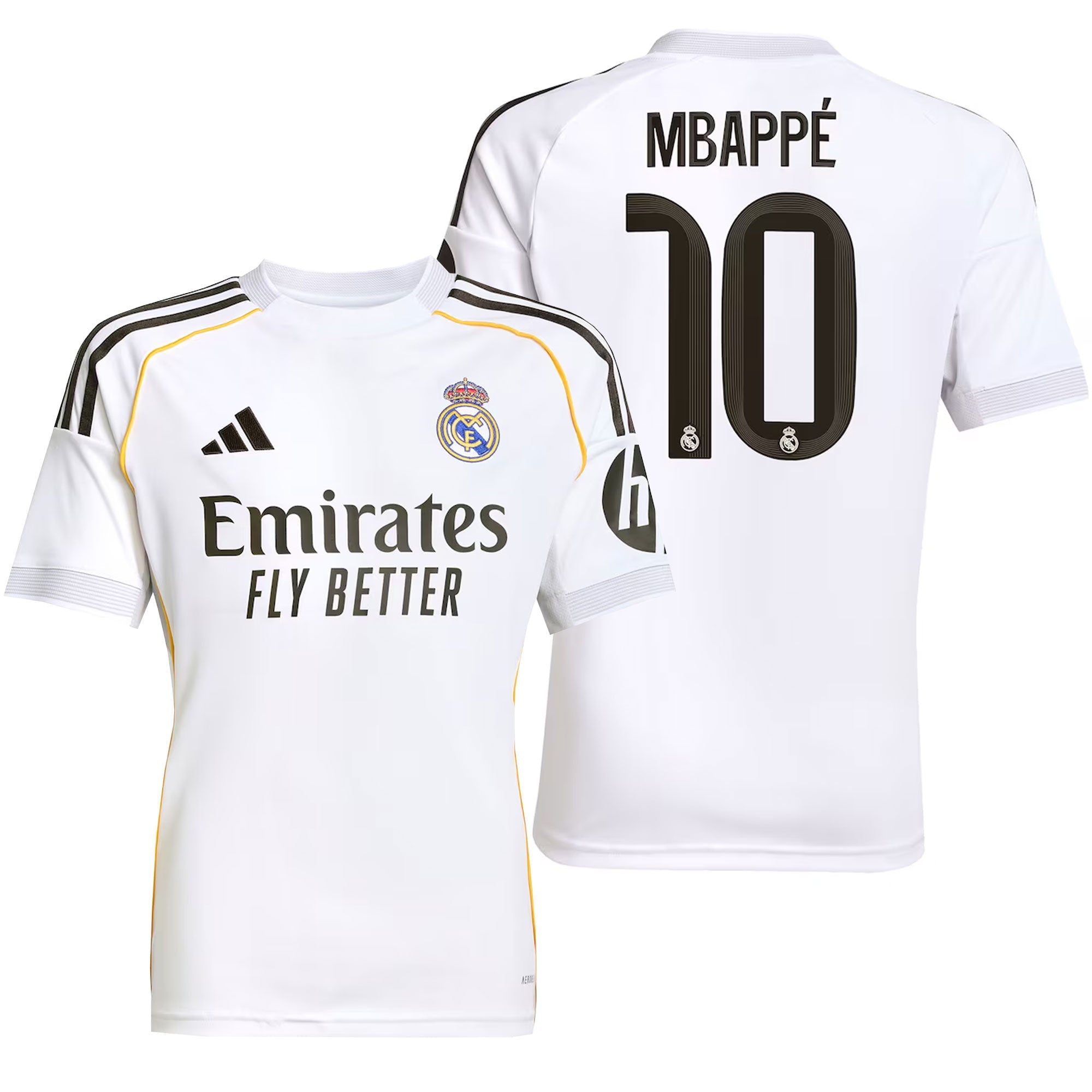 adidas Real Madrid Men's Home Stadium 2025/26 Jersey w/ Mbappe #10