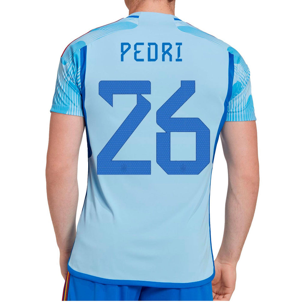 adidas Spain Men's Away Stadium 2022/23 Jersey w/ Pedri #26