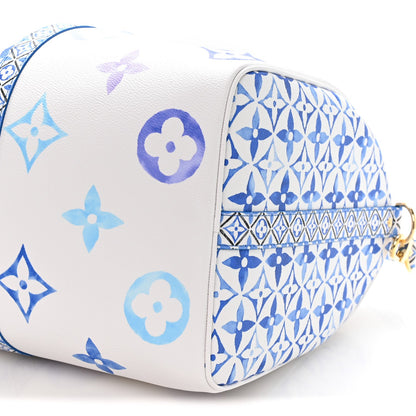 Monogram LV By The Pool Keepall Bandouliere 50 Blue