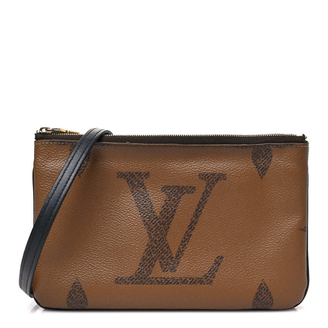 Reverse Monogram Giant Double Zip Pochette