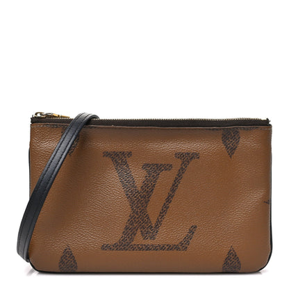 Reverse Monogram Giant Double Zip Pochette