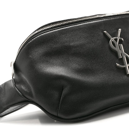 Lambskin Monogram Belt Bag  Black