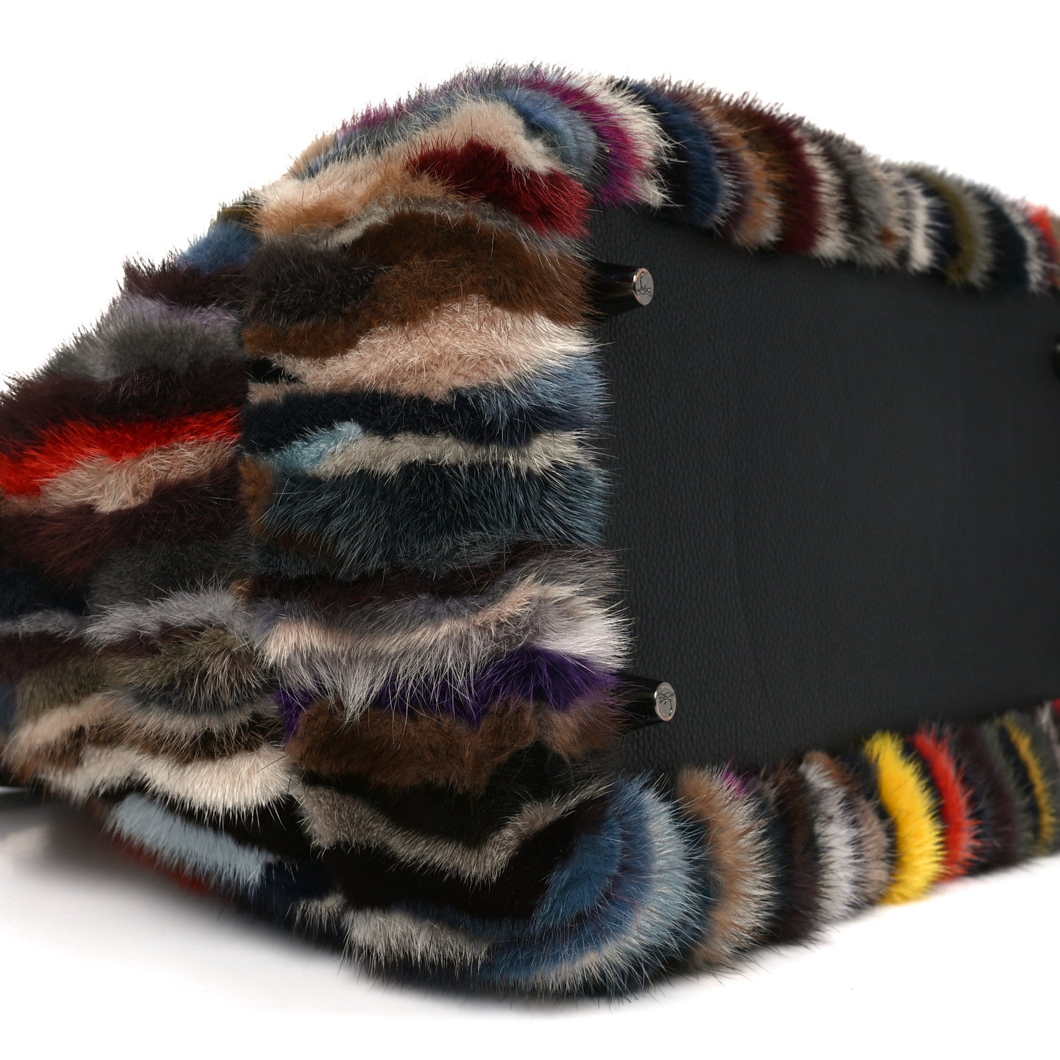 Calfskin Patchwork Calf Hair Large Eloise Tote Black Multicolor