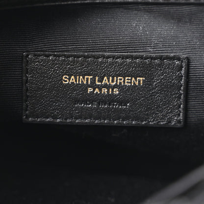 Lambskin Carre Quilted Small Cassandre Bucket Bag Black