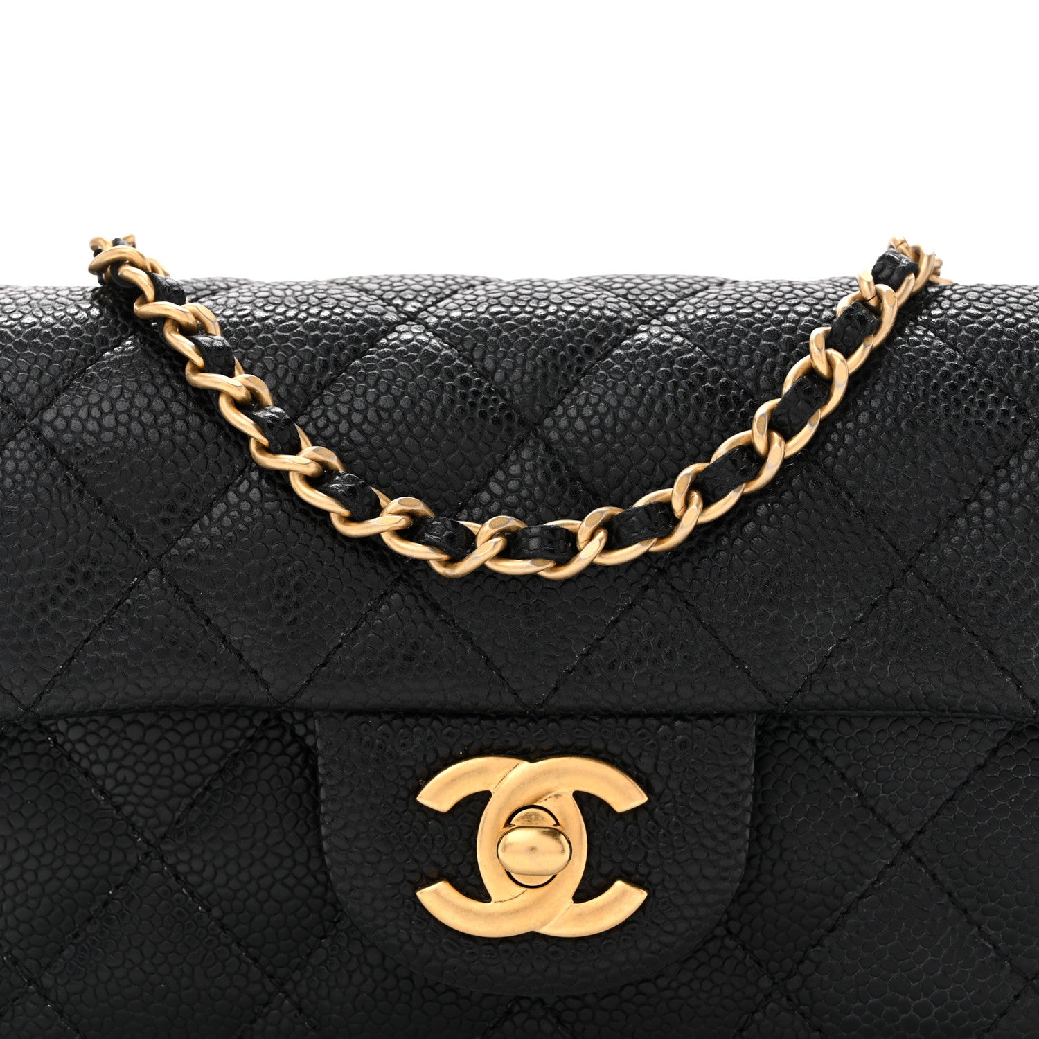 Caviar Quilted Extra Mini Flap Black