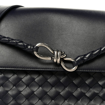 Calfskin Intrecciato Small Andiamo Messenger Bag Nocturnal