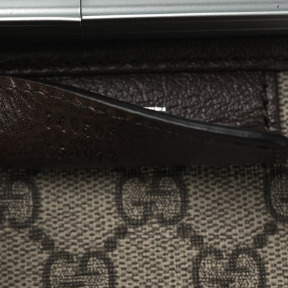 GG Supreme Monogram Aluminum Porter Beauty Case Silver