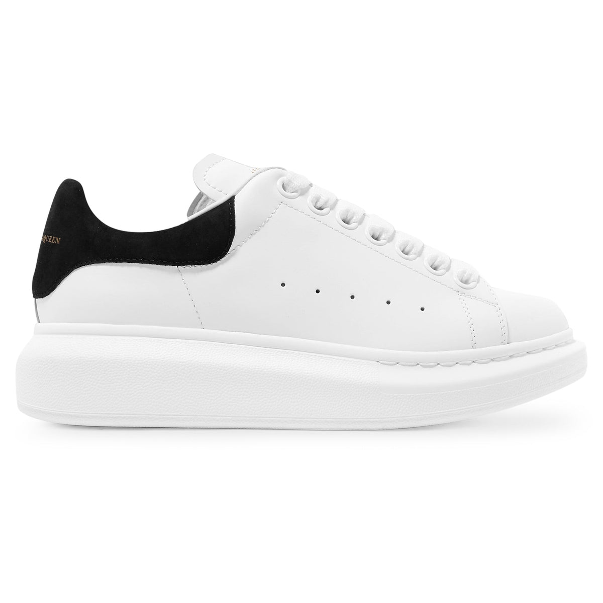 Alexander Mcqueen Raised Sole White Black Suede Sneaker Main image