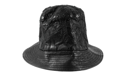 Cross Leather Patch Bucket Hat "Black" CHRM1406