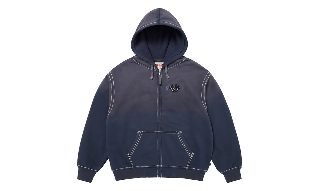 True Religion® Zip Up Hooded Sweatshirt "FW25 - Navy" SU26477