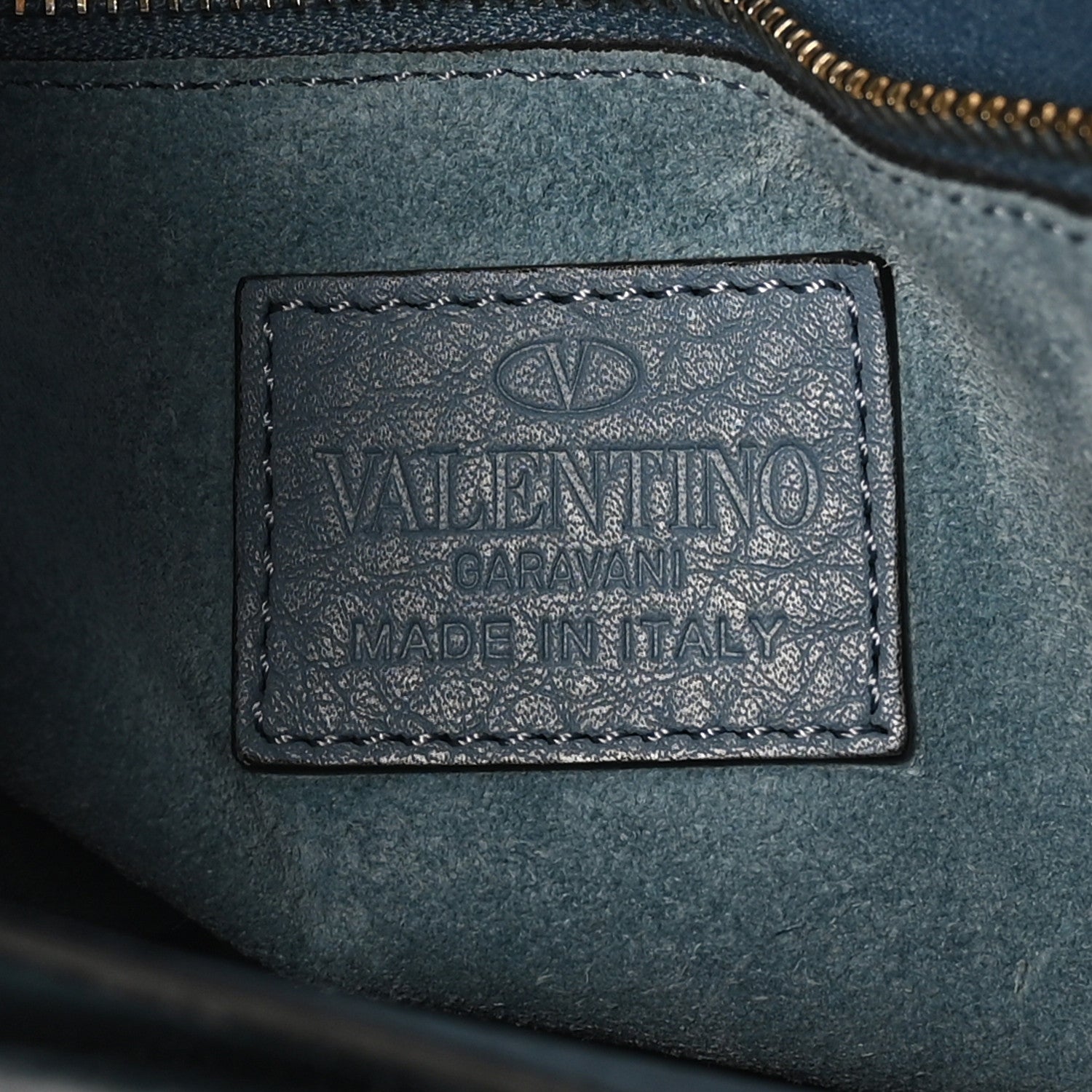 Grained Calfskin Rockstud Bucket Bag Amadeus